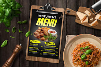 design professional restaurant and food menu design