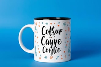 create custom coffee mug or cup design