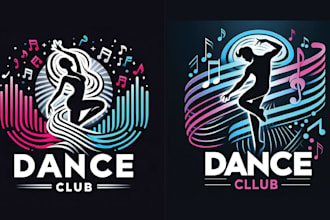 design modern night club music dance studio logo