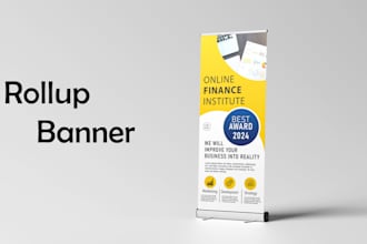 design a custom, print ready rollup banner