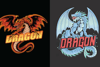 make custom t shirt dragon logo within 24 hours