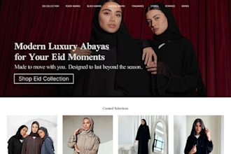 design abaya shopify islamic wear store clothing website religious wear store