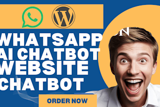 setup whatsapp ai chatbot, website chatbot, whatsapp live chat widget on website