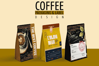 do professional coffee packaging design and custom labels