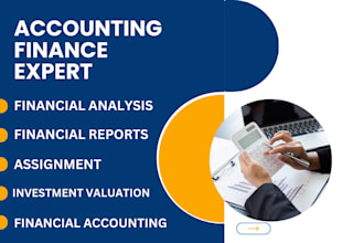 write report of financial analysis, tasks and assignments