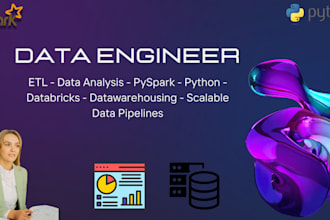 create scalable data pipelines I will do etl python pyspark sql