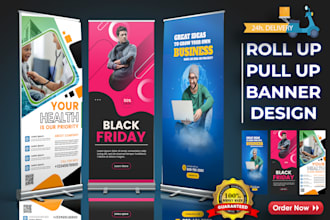 do pull up banner or roll up banner design for your business