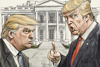 make digital political editorial cartoon for social media