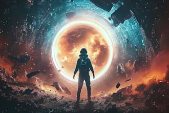 create a unique sci fi book cover