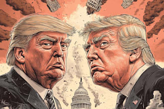 do digital political editorial cartoon for social media