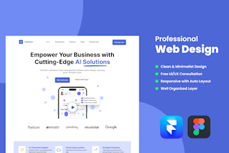 design responsive framer website or convert figma to framer