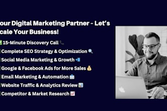 manage SEO, PPC, email marketing, and social media
