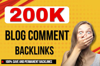 provide 200k SEO blog comment backlinks service