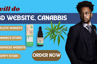 design cbd oil hemp cannabis ecommerce online store website