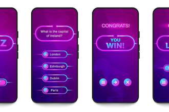 develop quiz app, quiz or puzzle game for ios and android