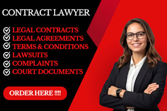 draft legal contract, agreement,lawsuit,complaint, petition,motion,demand letter