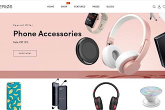 design phone accessories shopify electronic gadget store automobile website