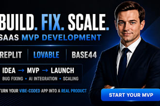 build, fix, and scale your saas mvp using replit, lovable, and base44
