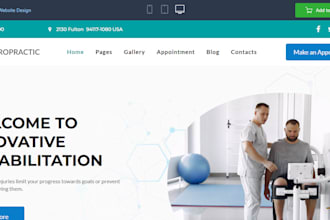 design chiropractic medicare landing page website chiropractic website