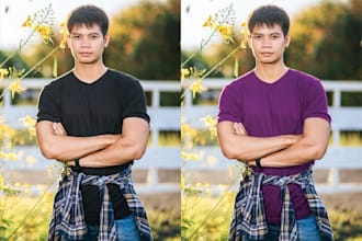 change color of photo, logo, recolor and correction