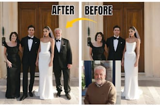 replace, remove object, people, retouch from wedding image