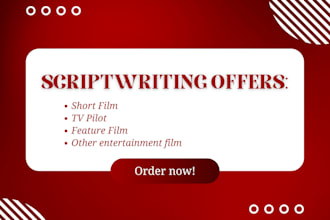 write a script for your film, and other screenplays