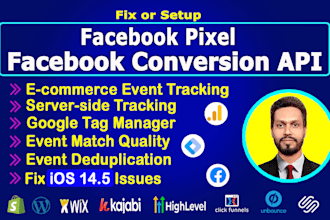 setup facebook pixel conversion API for clickfunnels, kajabi, ghl, wix with GTM