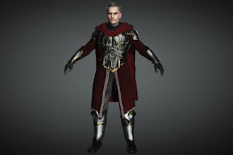 build 3d realistic character,3d character, miniature model,unity, clean topology