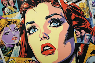 draw in pop art and comics style