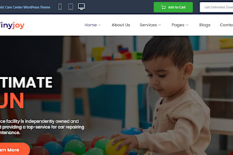 design daycare kindergarten landing page website childcare website design
