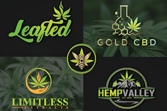 do wonderful cannabis, marijuana, weed, hemp, cbd oil and redesign logo