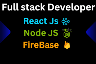 make web app using react js, node js and google firebase