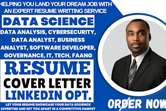 write data science, data analyst, governance analyst, business analyst, resume