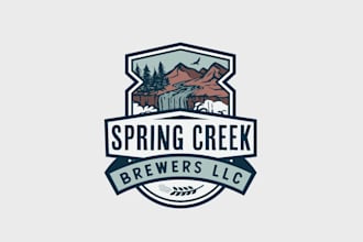 create a hand drawn custom brewery beer brand logo