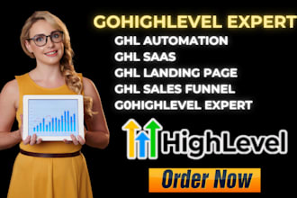 design gohighlevel sales funnel ghl automation ghl landing page ghl saas