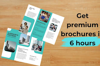 design best professional bifold, trifold brochure in 6 hours
