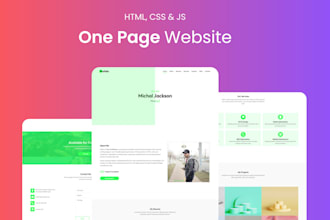 design a stunning responsive one page website