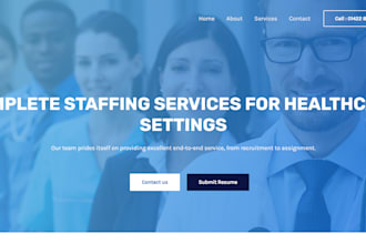 design a professional healthcare staffing wix website
