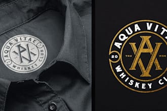 design luxurious embossed stamp seal logo for company