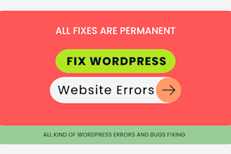 fix wordpress issues, customize the website, errors, and woocommerce bugs