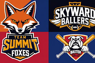 design hockey baseball football or other sports mascot logo design