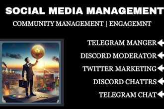 do discord telegram chat twitter marketing, telegram moderator community chatter