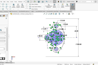 do 3d modeling and 2d drawing in solidworks, fusion 360, inventor, creo, autocad