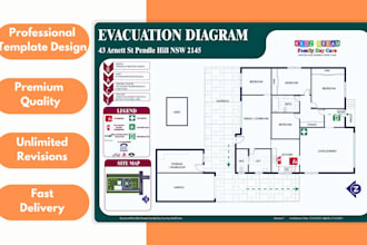 design a custom fire emergency evacuation plan or diagram