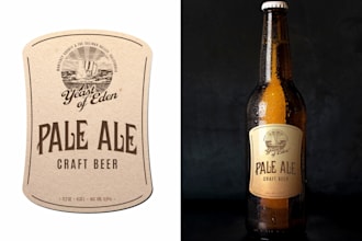create a vintage inspired beer or wine label design