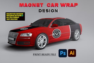 do modern luxury car or van door magnet sign bumper sticker window, car magnet