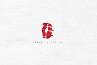 do a refined abstract french inspired interior logo design