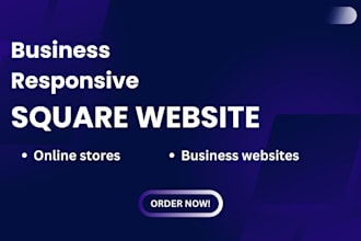 build business square website design or square online store