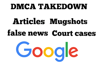 permanently remove defamatory mugshots articles cases news under dmca