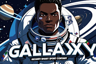 amazing professional galaxy mascot logo custom design